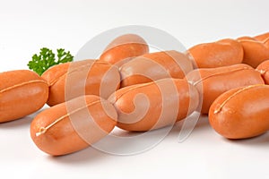 Raw sausages photo