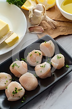 Raw Scallops Ingredients Cooking