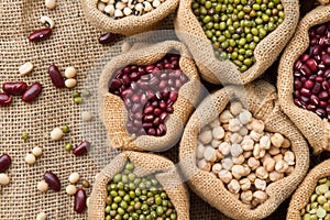Raw seed of legumes high fibre food for diet photo