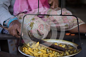 Raw silk conversion raw silk conversion thread