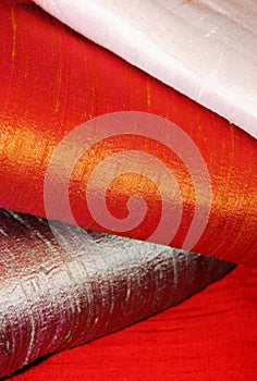 Raw silk fabric