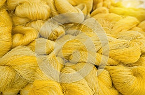 Raw silk thread and messaline