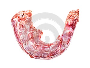 raw skinned Oxtail ( tail of cattle) isolated