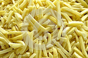 Raw sliced potato