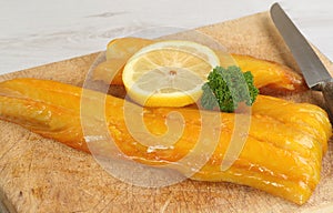 Raw smoked haddock