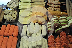 Raw snacks on display
