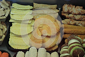 Raw snacks on display