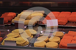 Raw snacks on display