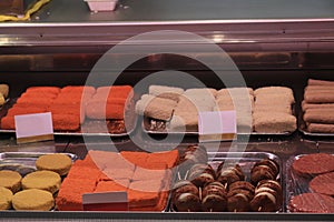 Raw snacks on display