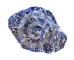 raw Sodalite rock isolated on white