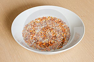 Raw soup of cereals and legumes