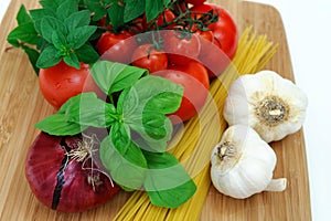 Raw Spaghetti Ingredients