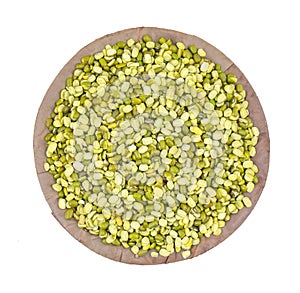 Raw Split Mung Bean Lentils or Mung Daal