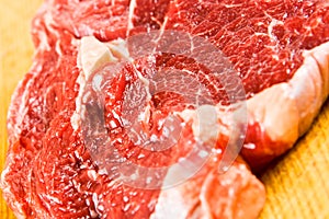 Raw steak