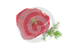 Raw steak