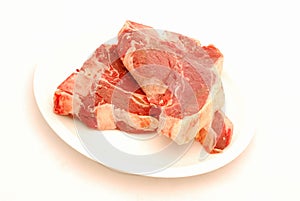 Raw steaks