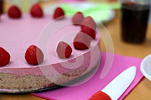 Raw Strawberry Cake