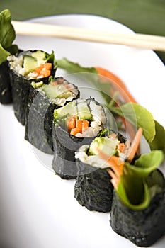 Raw sushi roll