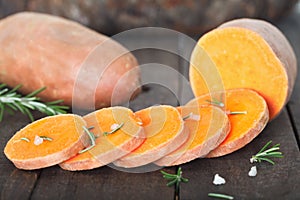 Raw sweet potatoes, batat