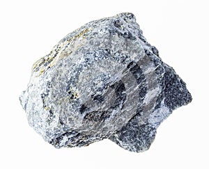 raw talc - schist (Soapstone) stone on white