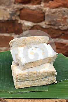 Raw Tempeh Gembus, Soft Tempeh made from Tofu Pulp Dregs