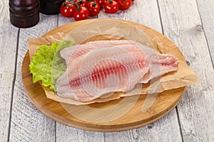 Raw tilapia fish