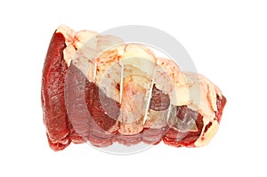 Raw topside beef joint