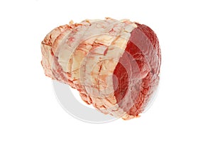 Raw topside of beef photo