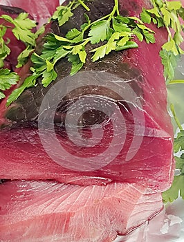 Raw tuna fish