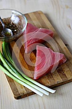 Raw Tuna Fish Steaks