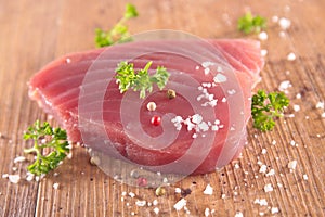 Raw tuna fish