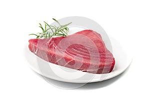 Raw Tuna Steak Isolated