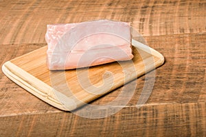 Raw tuna steak prepared to cook