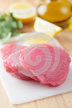 Raw Tuna steaks