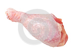 Raw turkey drumstick photo