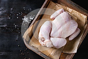 Raw uncooked chicken