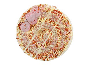 Raw uncooked pizza