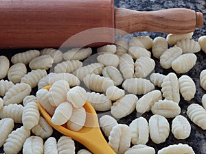 Raw uncooked potato gnocchi Nhoque