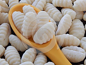 Raw uncooked potato gnocchi Nhoque