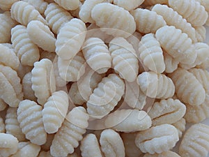 Raw uncooked potato gnocchi Nhoque