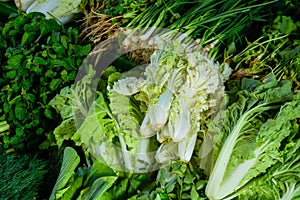 Raw vegetable market in Thailand