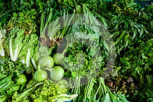 Raw vegetable market in Thailand
