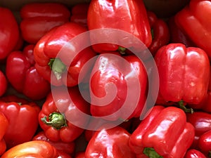 Raw vegetables: red Bell pepper