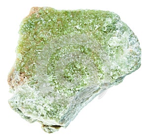 Raw vesuvianite idocrase stone isolated photo