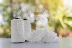 Raw White Polyester FDY Yarn spool