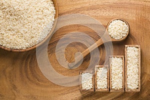 Raw white rice - Oryza sativa. Graph of sales and consumption statistics photo