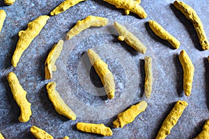 Raw whole dried Turmeric root