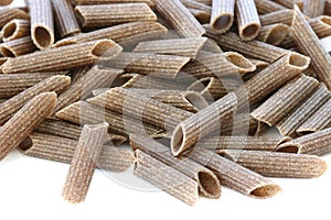 Raw wholegrain pasta