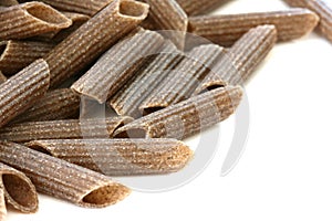 Raw wholegrain pasta