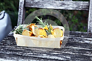 Raw wild chanterelle mushrooms. Composition with wild mushrooms